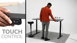 RoundE Electric Height Adjustable Rectangular Home Office Sit Stand Desk Features - HuntOffice&trade;