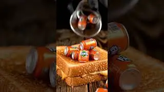Spreading Mini Fanta Cans on Toast 🍊 | Cinematic ASMR No Talking
