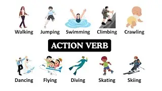 Action Verbs for Beginners | Action Verbs with &lsquo;I am&rsquo; Sentences | Daily Sentences | Verbs