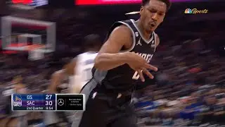 Malik Monk makes the whole Kings arena jump with madness after 2 3-pointers in a row vs GSW