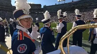 UW-Platteville Marching band performing at Lambeau Field October 2024, Sousaphone POV