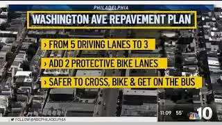 Washington Ave Repavement Plan to Improve Safety for Cyclists and Pedestrians | NBC10 Philadelphia