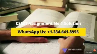 CS507 Assignment No. 1 Solution Fall 2023