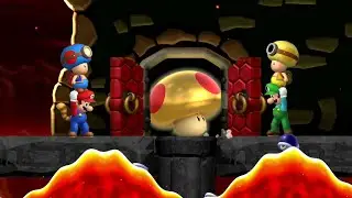 New Super Mario Bros U (Cloudy) &ndash; 4 Players Co Op Walkthrough #4