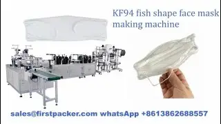 HIGH OUTPUT FISH SHAPE FACE MASK MAKING PRODUCTION LINE BY TEN SEVRO MOTOR EAR LOOP WELDING MACHINE
