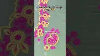 Aari replicate french knot style bridal design 🫶 #computerembroiderydesigns #aaridesigns