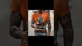 Evertop Oversize Men&rsquo;s XS T-Shirts with Stylish 3D Print Breathable Playeras for Everyday Comfort