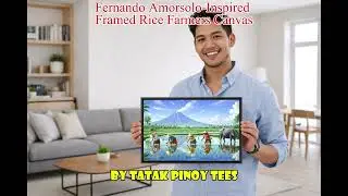 Amorsolo-Inspired Rice Farmers Landscape | Realist Filipino Framed Canvas Art
