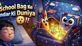 School Bag Ke Andar Ki Duniya 😱🎒 | Magic School Bag Cartoon Story | Kids Animation