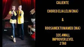 CALIENTE | LINEDANCE | CHOREO ELIA LELIN(INA) & ROOSAMEKTO MAMEK(INA) |DEMO BY LELIN