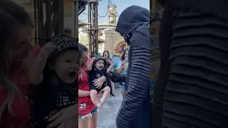 Mini Kylo Ren Meets the Real Kylo Ren! 🖤 #shorts #starwars #disney