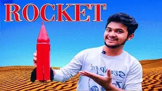 Launching My Home Made Model Rocket | Large Sugar Rocket Launch In Hindi | Sugar Rocket Launching