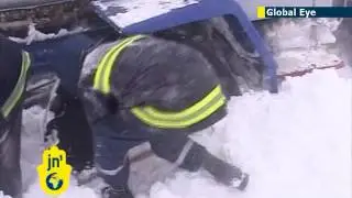Ukrainian roads face winter blues: freezing drivers left stranded under record snowfall