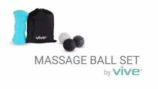 Massage Ball Set by Vive - Hot Cold Therapy - Trigger Point, Foot, Plantar Fasciitis - Spike Ball