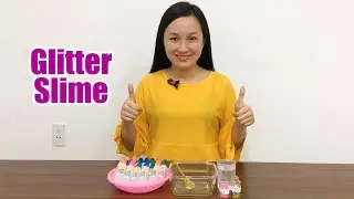 How to make GLITTER Slime! Easy Slime Recipe #5 - Nastya Slime