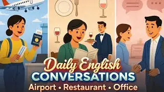 Master Daily English Conversation: Airport, Restaurant & Office Scenarios