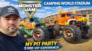 Monster Jam Orlando 2026 | Front Row Seats & Pit Party Experience at Camping World Stadium (Vlog) 