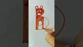 Turning letter A into cool Bear 🧸#fypviral#bear#kidstories  #kidsvideo #alphabet#trending#montesori