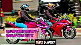 SUNMORI SENAYAN CITY || KEMBAR KETEMU PARA MOGE ‼️#inaramv #dedekgemes #sunmori #akangmv #motovlog 