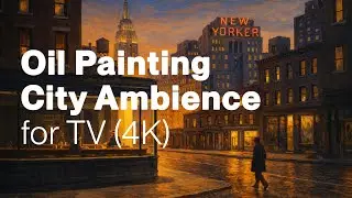 Golden Hour in New York 🎨 Oil Painting City Ambience