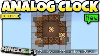 Minecraft Bedrock &mdash; РАБОТАЮЩИЕ АНАЛОГОВЫЕ ЧАСЫ🕒 Обучающее видео 🕒 PS4 / MCPE / Xbox / Windows / Switch