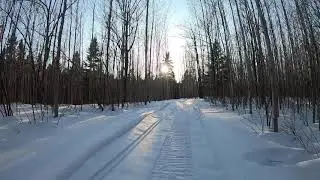 Warm February day snowmobile ride
