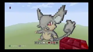 Building Alolan Rattata in Minecraft! Pixel art , Dark Rattata