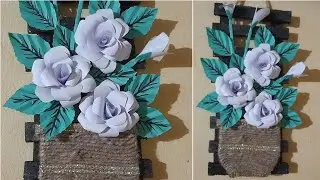 wallmate ||beautiful hanging wallmate  with paper ||paper wall ideas#wallmate#papercraft #কাগজের_ফুল