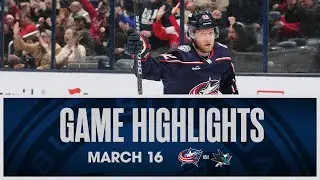Alex Nylander and Johnny Gaudreau lift Blue Jackets past Sharks 🦈 😤 | Game Highlights (3/17/24)
