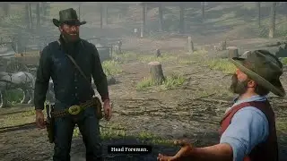 If Arthur Causes Trouble At Appleseed Co The Head Foreman Will Say This (Unique Dialogue) - RDR2