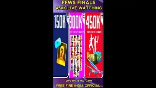 Free Fire World Series Live Watching Reward  | LIVE WATCHING TARGET 450K #SHORTS #SHORTVIDEOFF