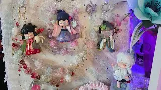 ASMR Beaded keychain and Nanci collection figures ✨️ custom beads 💝 pretty happy mail