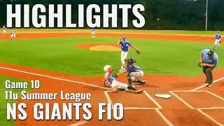 Highlights - Connor 11u Waves Baseball - Summer Game 10 vs NS Giants Fio