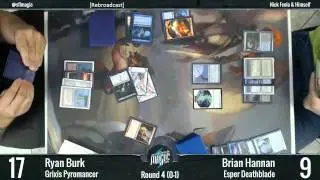 Legacy Grixis Pyromancer vs Esper Deathblade - Round 4 - February 8th, 2015