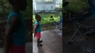 Two little girls fighting