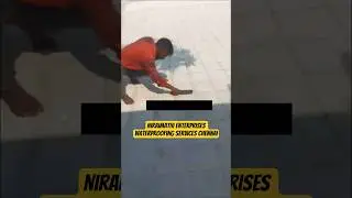 Terrace waterproofing with mesh and cementitious coating new method. MYK WPU Ultra. #shortvideo