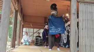 令和7年　白山神社例大祭　赤沢神楽　三番叟