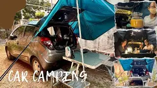Car camping with Sachin Mysore | Tarp and Camping foldable table #carcamperkannadiga