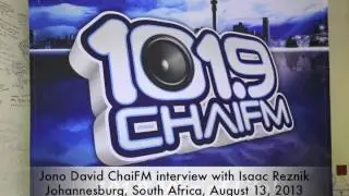 Jono David interview, ChaiFM radio, August 13, 2013 (www.JewishPhotoLibrary.com)