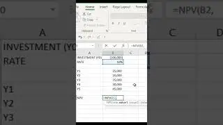 ЧПС (чистая текущая стоимость) - Excel