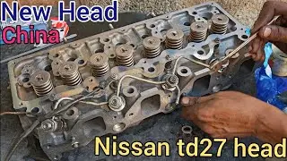 How to Nissan td27 engine new head cylinder installed #nissanengine