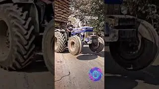Hardworking Indian Farmer Tractor Control Skills