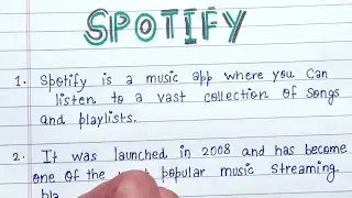 10 lines on Spotify in English|Essay on Music App in English|Essay on Spotify 10 lines in English