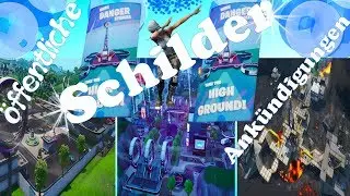 Besuche verschiedene Schilder mit &ouml;ffentlichen Ank&uuml;ndigungen in Neo Tilted, Pressure Plant oder Mega