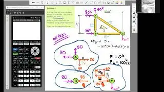 Statics - Multiple Solved Truss Problems (Method of Joints)