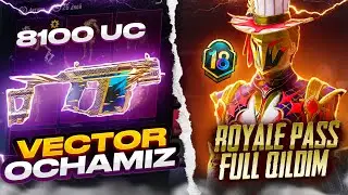 🔥 YANGI VECTOR TUSHIRDIM VA RP FULL QILDIM - 8100 UC OPEN KEYS - MIRSHO PUBGM