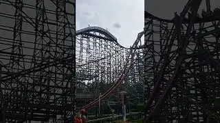 Twisted Timbers Insane Barrel Roll Drop @ Kings Dominion!