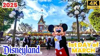 Disneyland Walkthrough First of March 2025 in 4K