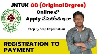 How to apply for JNTUK OD(original degree) in Telugu/how to apply for OD/Original Degree/jntuk