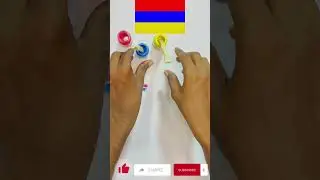what happen if we mix color presennt in Armrnia Flag?  #colorverses #colormixingmagic #foryou #diy